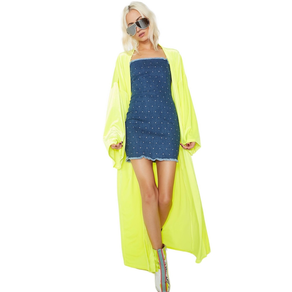 neon velvet kimono